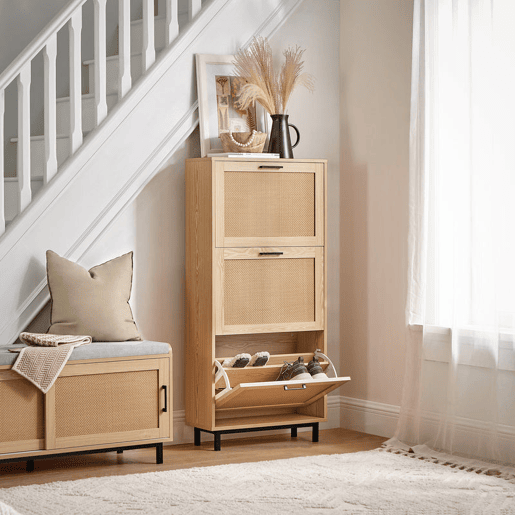 SoBuy Organizador de sapatos estreito com 3 abas FSR155-N