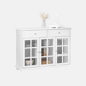 SoBuy FSB77-W Aparador de cozinha com 3 portas e 2 gavetas