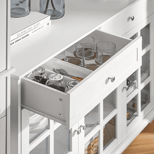 SoBuy FSB77-W Aparador de cozinha com 3 portas e 2 gavetas