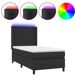 Cama box spring y colchón LED cuero sintético - Botones 80x200 Cama box spring y colchón LED cuero sintético - Botones 80x200 Blanco