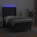 Cama box spring y colchón LED cuero sintético - Botones 80x200 Cama box spring y colchón LED cuero sintético - Botones 80x200 Blanco