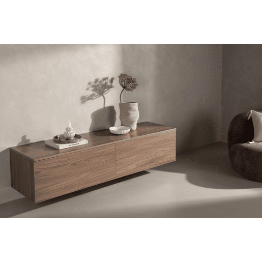 Cómoda FRIHAMN em nogueira com um estilo moderno, com 35x160x45 cm e 2 gavetas
