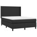 Cama box spring colchón y LED cuero sintético - Diseño plano 140x190 Cama box spring colchón y LED cuero sintético - Diseño plano 140x190 Blanco