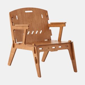 SoBuy HFST02-BR Cadeira de jantar com braço oscilante e encosto castanho