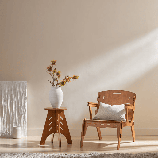SoBuy HFST02-BR Cadeira de jantar com braço oscilante e encosto castanho