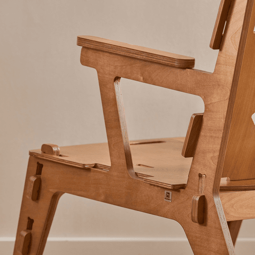SoBuy HFST02-BR Cadeira de jantar com braço oscilante e encosto castanho