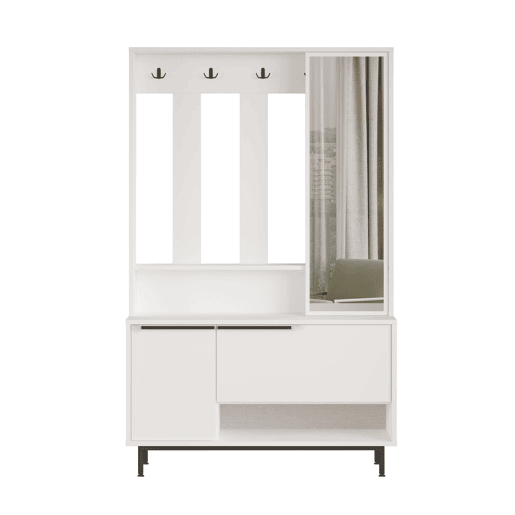 Roupeiros OCEAN, num estilo moderno, medindo 178x112x36 cm, com 2 portas e 4 prateleiras