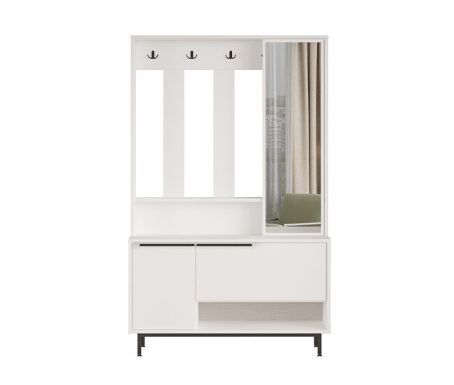 Armario ocean, de estilo moderno, medidas 178x112x36 cm, con 2 puertas y 4 estantes.