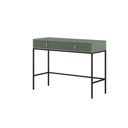 A mesa de consola MAGGIORE apresenta num estilo moderno. Mede 77x104x50 cm e inclui 2 gavetas.