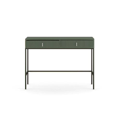 A mesa de consola MAGGIORE apresenta num estilo moderno. Mede 77x104x50 cm e inclui 2 gavetas.