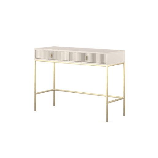 A mesa de consola MAGGIORE apresenta num estilo moderno. Mede 77x104x50 cm e inclui 2 gavetas.