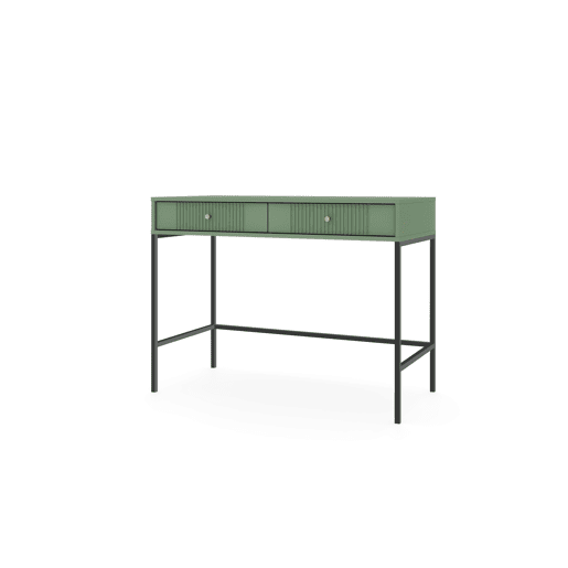A mesa de consola ISEO apresenta num estilo moderno. Mede 79x104x50 cm e inclui 2 gavetas.