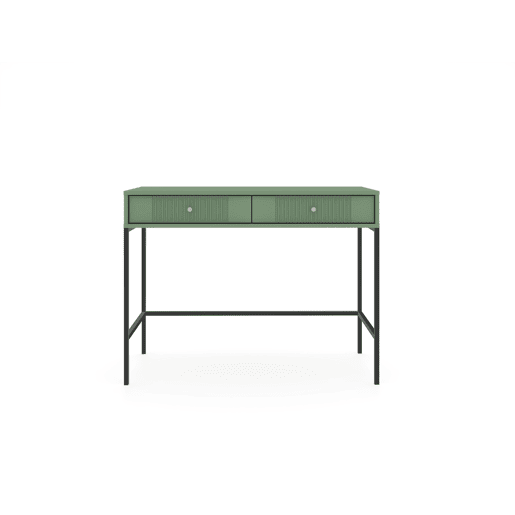 A mesa de consola ISEO apresenta num estilo moderno. Mede 79x104x50 cm e inclui 2 gavetas.