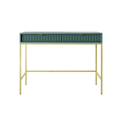 A mesa de consola AVON estilo retro. Mede 77x104x50 cm e inclui 2 gavetas.