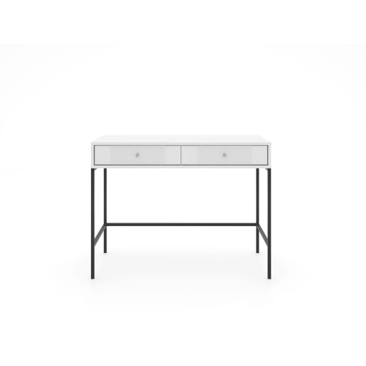 A mesa de consola ISEO apresenta num estilo moderno. Mede 79x104x50 cm e inclui 2 gavetas.