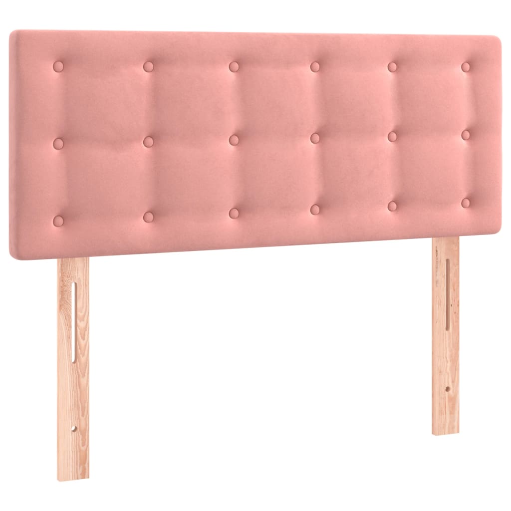 Cabecero con LED de terciopelo 80 Rosa