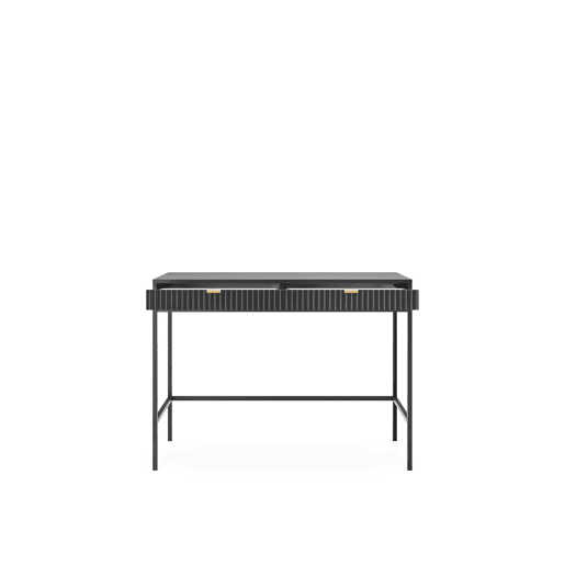 A mesa de consola AVON estilo retro. Mede 77x104x50 cm e inclui 2 gavetas.