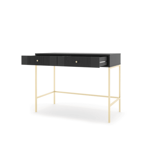A mesa de consola ISEO apresenta num estilo moderno. Mede 79x104x50 cm e inclui 2 gavetas.