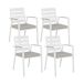 Beliani Silla de jardín TAVIANO Beliani Silla de jardín TAVIANO Blanco/ Gris