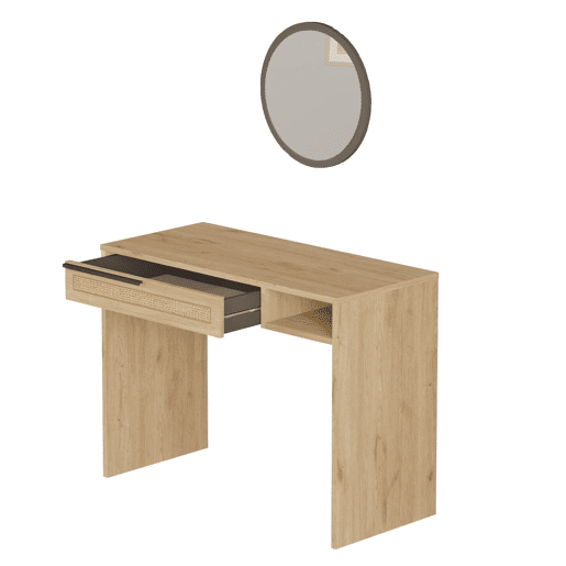 Mesa de consola OCEAN num estilo moderno, com 75x100x45 cm, com 1 gaveta e 1 prateleira