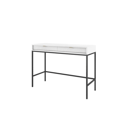 A mesa de consola AVON estilo retro. Mede 77x104x50 cm e inclui 2 gavetas.
