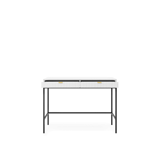 A mesa de consola AVON estilo retro. Mede 77x104x50 cm e inclui 2 gavetas.
