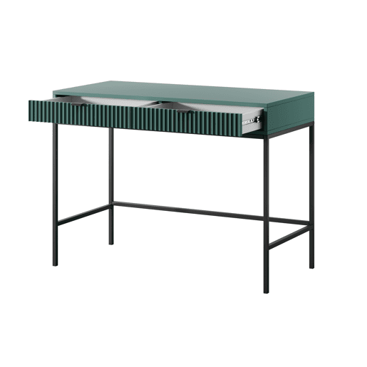 A mesa de consola AVON estilo retro. Mede 77x104x50 cm e inclui 2 gavetas.