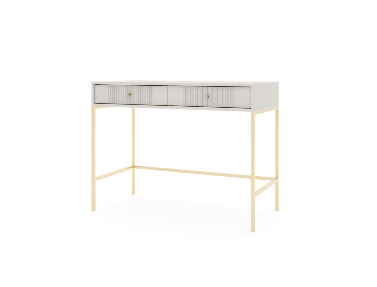 La consola iseo de estilo moderno. mide 79x104x50 cm e incluye 2 cajones.