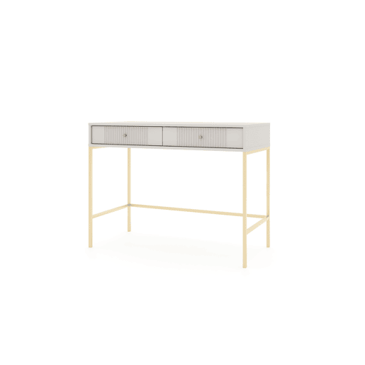 A mesa de consola ISEO apresenta num estilo moderno. Mede 79x104x50 cm e inclui 2 gavetas.