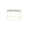 A mesa de consola ISEO apresenta num estilo moderno. Mede 79x104x50 cm e inclui 2 gavetas.