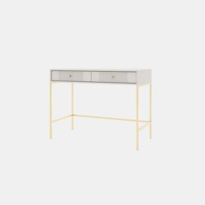 A mesa de consola ISEO apresenta num estilo moderno. Mede 79x104x50 cm e inclui 2 gavetas.