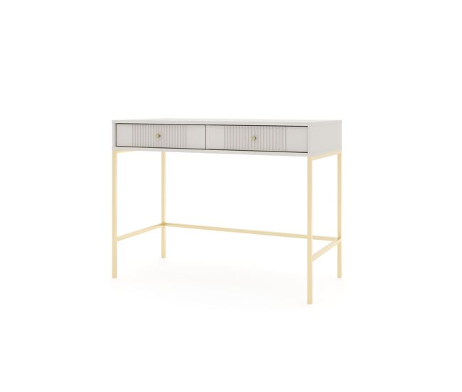 La consola iseo de estilo moderno. mide 79x104x50 cm e incluye 2 cajones.