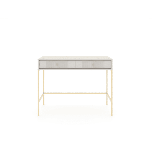 A mesa de consola ISEO apresenta num estilo moderno. Mede 79x104x50 cm e inclui 2 gavetas.