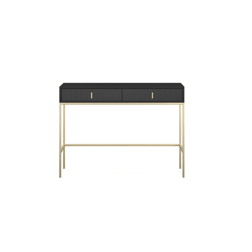 A mesa de consola MAGGIORE apresenta num estilo moderno. Mede 77x104x50 cm e inclui 2 gavetas.
