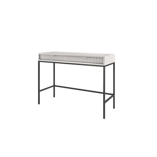 A mesa de consola AVON estilo retro. Mede 77x104x50 cm e inclui 2 gavetas.