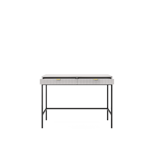 A mesa de consola AVON estilo retro. Mede 77x104x50 cm e inclui 2 gavetas.