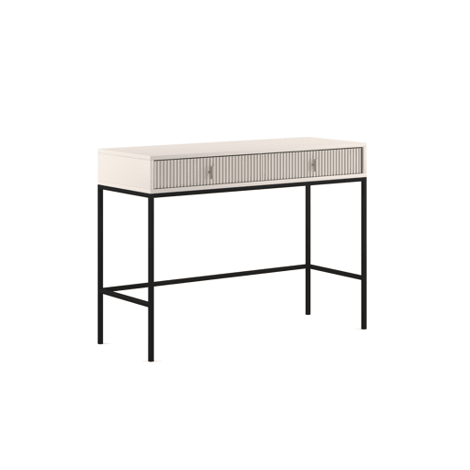A mesa de consola MAGGIORE apresenta num estilo moderno. Mede 77x104x50 cm e inclui 2 gavetas.
