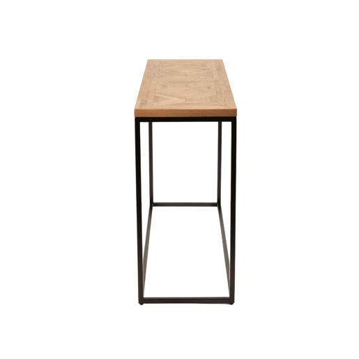 Mesa de consola INDUS, em carvalho, cor grafite, estilo industrial, com 77x116x37 cm