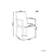 Beliani Silla de jardín BUSSETO Beliani Silla de jardín BUSSETO Blanco/ Gris
