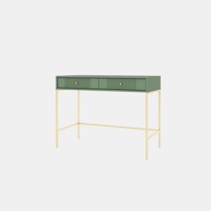 A mesa de consola ISEO apresenta num estilo moderno. Mede 79x104x50 cm e inclui 2 gavetas.