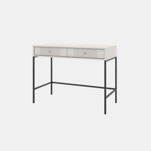 A mesa de consola ISEO apresenta num estilo moderno. Mede 79x104x50 cm e inclui 2 gavetas.