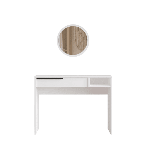 Mesa de consola OCEAN num estilo moderno, com 75x100x45 cm, com 1 gaveta e 1 prateleira
