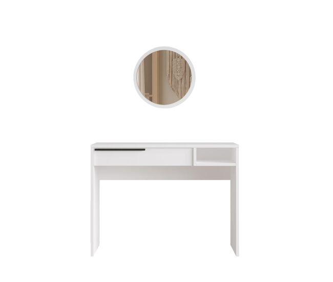 Consola ocean, de estilo moderno, mide 75x100x45 cm y tiene 1 cajón y 1 estante