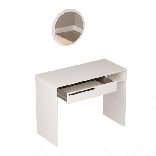 Mesa de consola OCEAN num estilo moderno, com 75x100x45 cm, com 1 gaveta e 1 prateleira