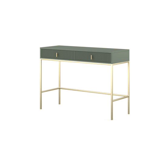 A mesa de consola MAGGIORE apresenta num estilo moderno. Mede 77x104x50 cm e inclui 2 gavetas.