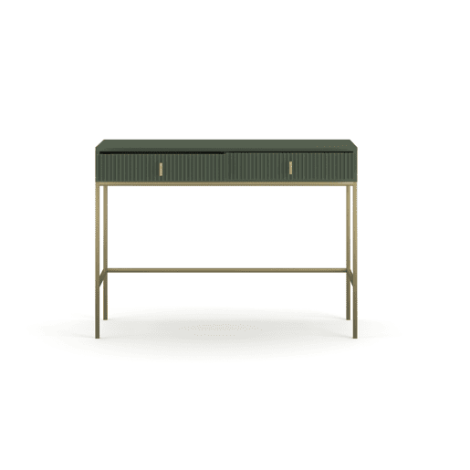 A mesa de consola MAGGIORE apresenta num estilo moderno. Mede 77x104x50 cm e inclui 2 gavetas.