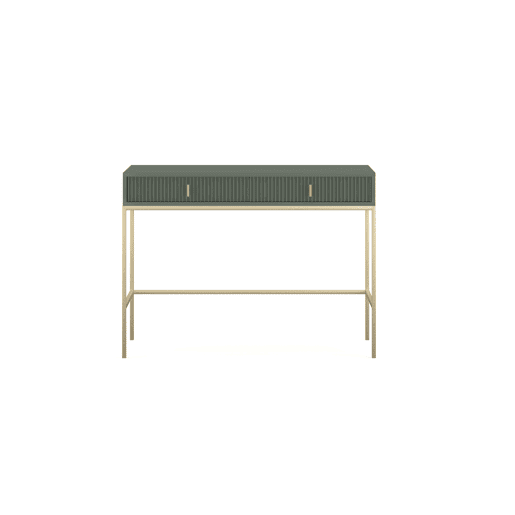 A mesa de consola MAGGIORE apresenta num estilo moderno. Mede 77x104x50 cm e inclui 2 gavetas.