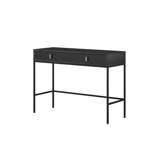 A mesa de consola MAGGIORE apresenta num estilo moderno. Mede 77x104x50 cm e inclui 2 gavetas.