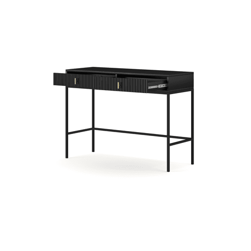 A mesa de consola MAGGIORE apresenta num estilo moderno. Mede 77x104x50 cm e inclui 2 gavetas.