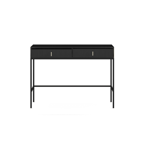 A mesa de consola MAGGIORE apresenta num estilo moderno. Mede 77x104x50 cm e inclui 2 gavetas.